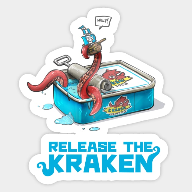 Release the Kraken Sticker by CtrlTee